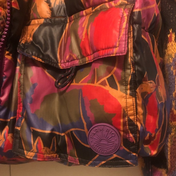 NWT $310 FARM Rio Wild Horses REVERSIBLE Mixed Media Jacket in Medium! - Picture 12 of 16